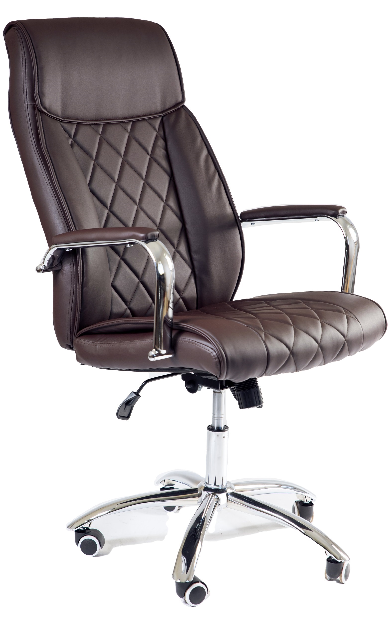 Крісло офісне Діоніс Tehforward з механізмом Anyfix екошкіра коричневий